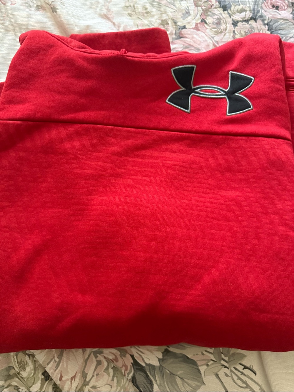 Men’s Under Armour Red Hoodie with Black Logo